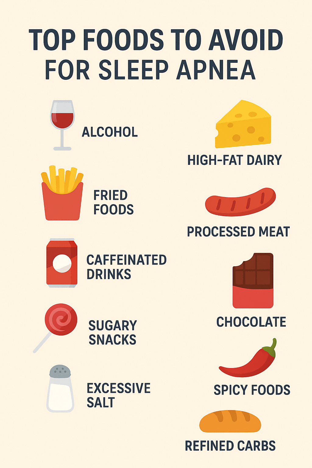 Foods to Avoid if You Have Sleep Apnea