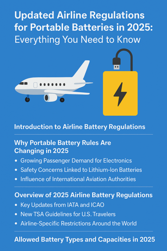 Updated Airline Regulations for Portable Batteries in 2025