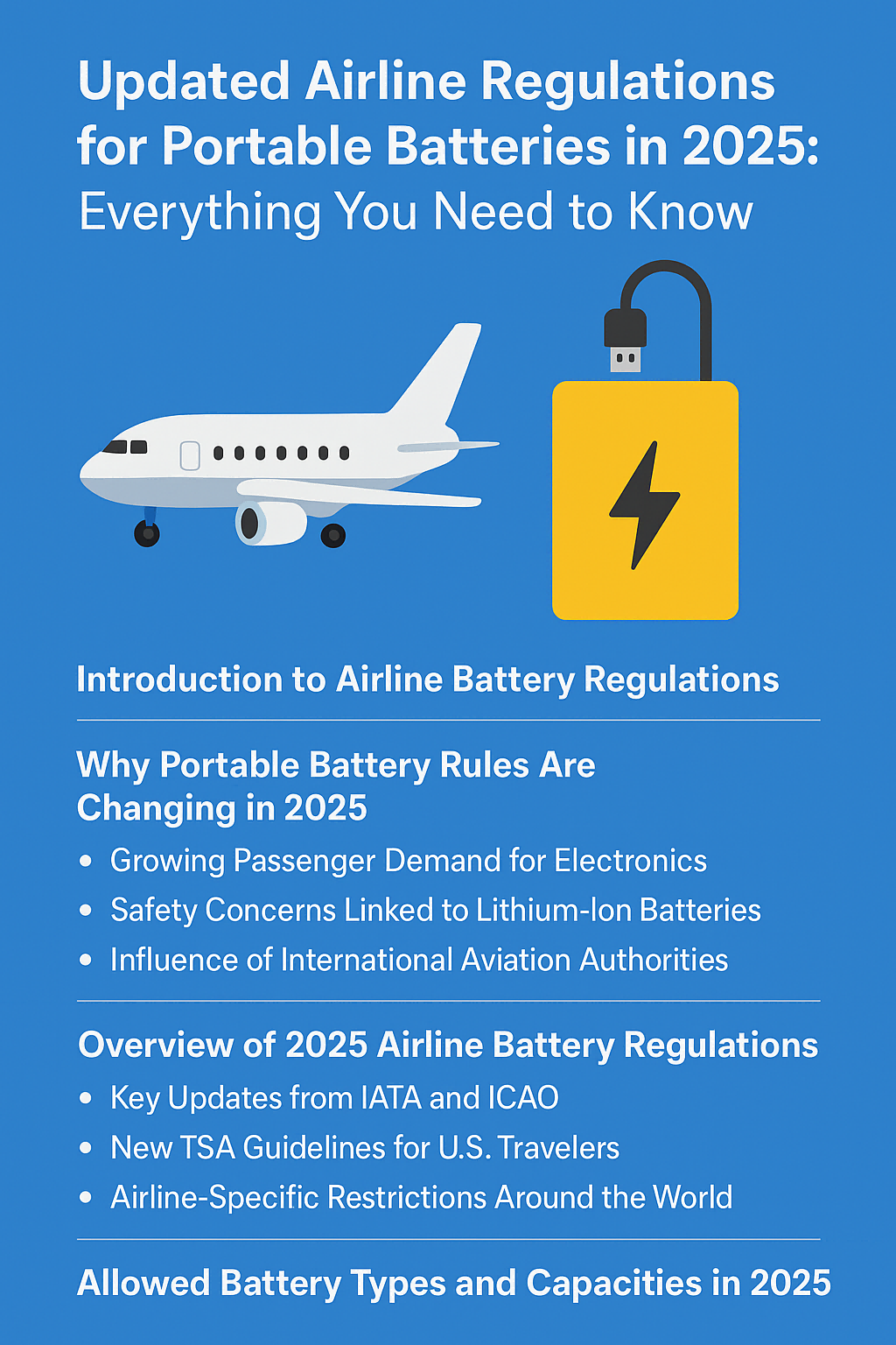 Updated Airline Regulations for Portable Batteries in 2025